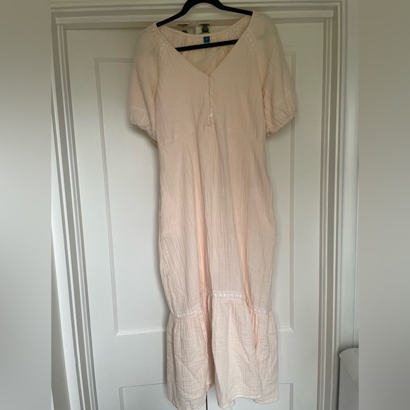 Cotton Embroidered Maxi Dress Old Navy - Picture 3 of 5